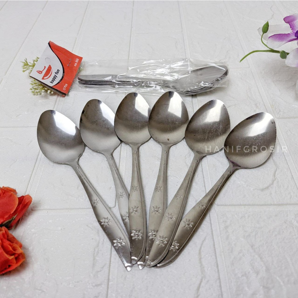 Sendok Polos  Stainless 12pcs / Sendok makan