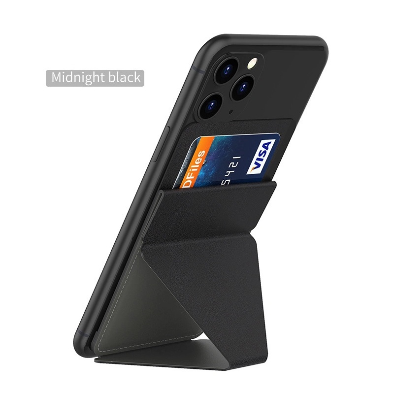 HD002 3 in 1 Invisible Magnetic Phone Grip, Phone Stand &amp; Sticky Card Holder