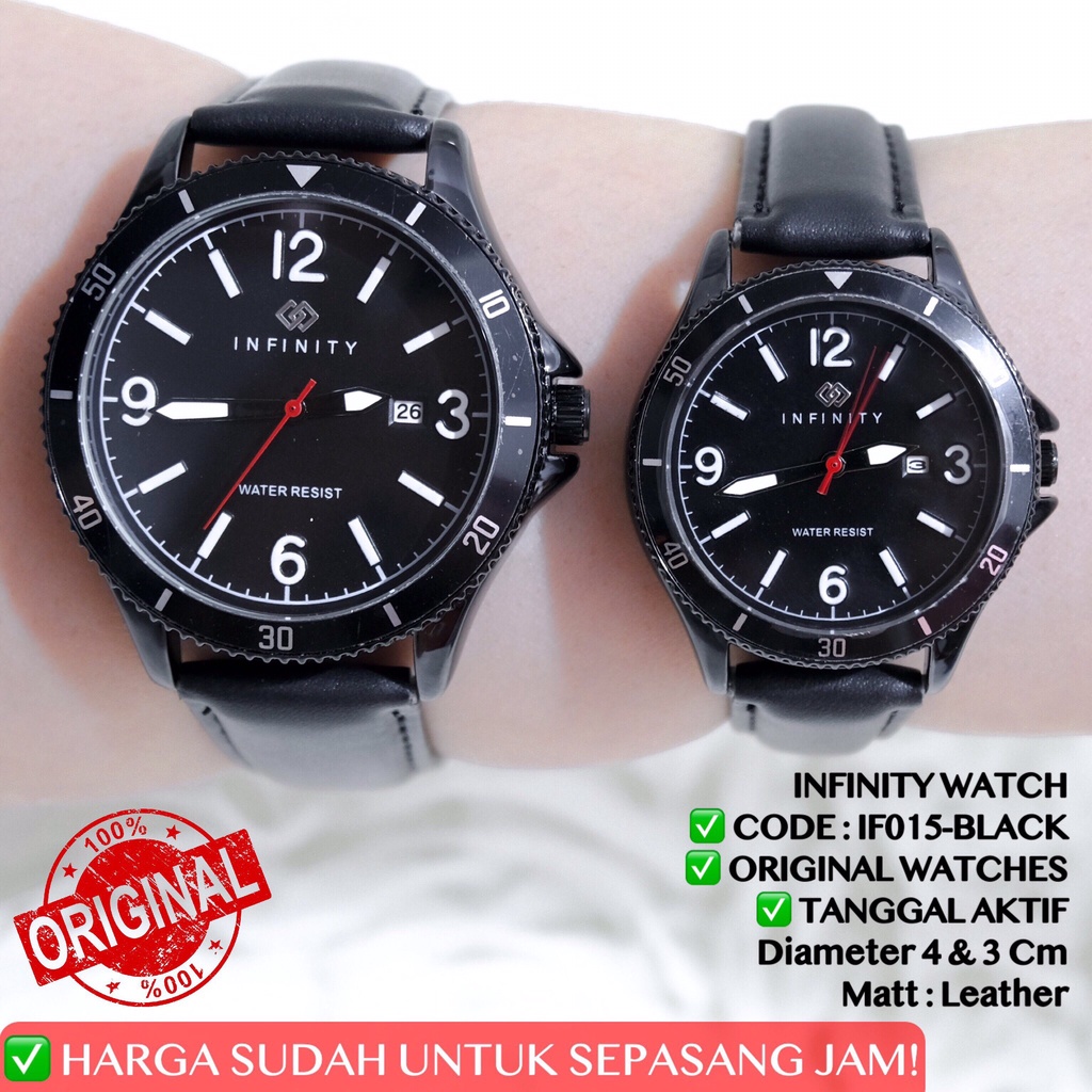 Jam tangan couple original INFINITY premium watch leather free box IF015