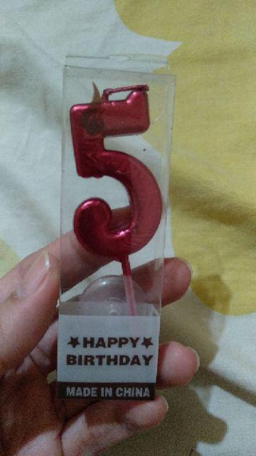 Lilin Ulang Tahun / Lilin Angka Ultah Warna Merah