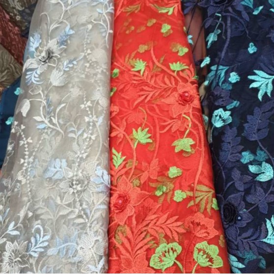 Tile Bunga 3D dua warna (25 cm)