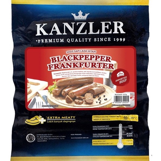 

KANZLER Blackpepper Frankfurter (Sosis Sapi Lada Hitam) 300gr