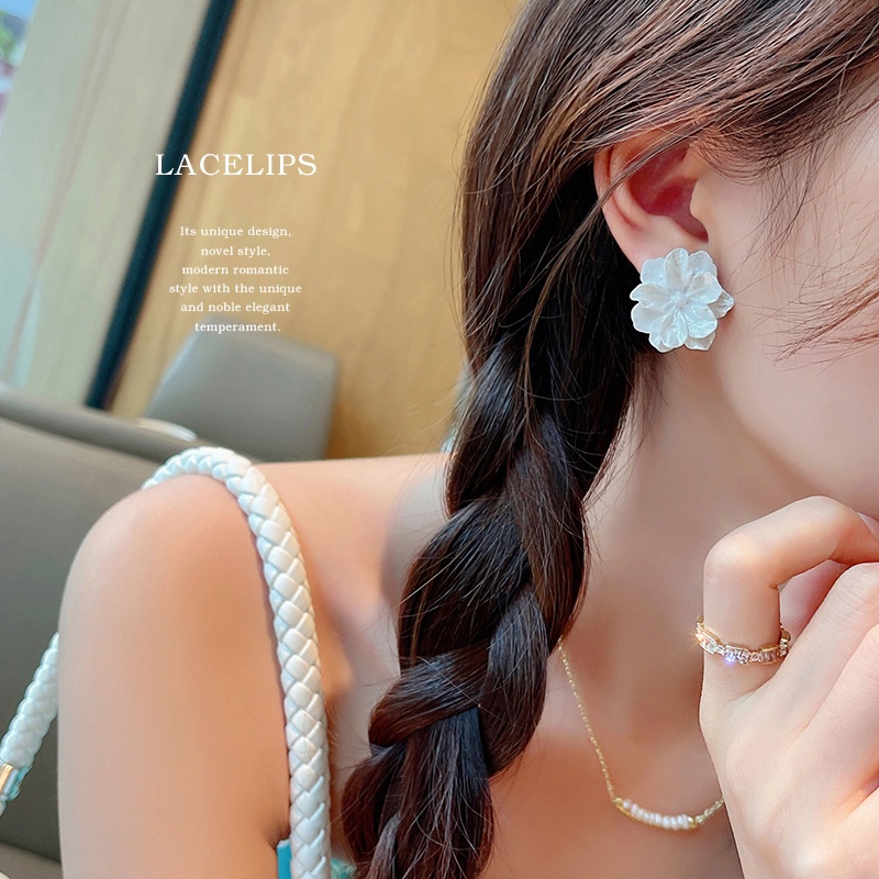 S925 Silver Retro Dangle Hoop Korea Earrings Stud Earrings Trendy Ear Jewelry Accessory