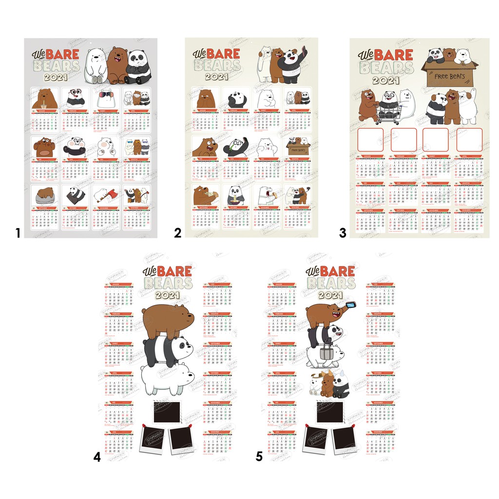 

We Bare Bears Kalender 2024