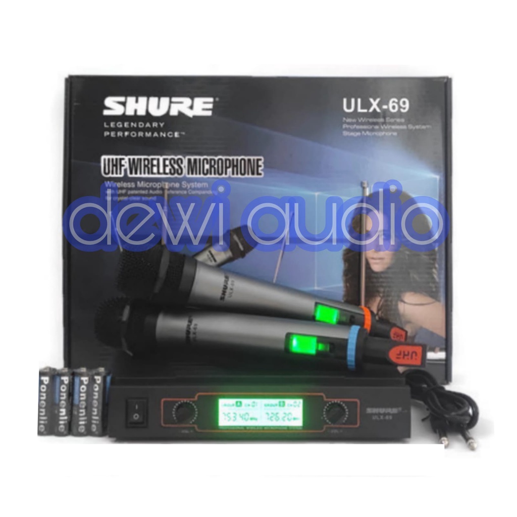 MIC SHURE ULX69 / MICROPHONE SHURE  ULX 69 / MIC WIRELESS SHURE ULX-69 / MIC MURAH UHF SHURE ULX69