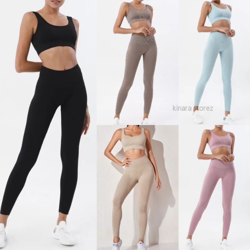 Kinarastorez - Setelan sport bra set legging olahraga senam gym fitness wanita 159