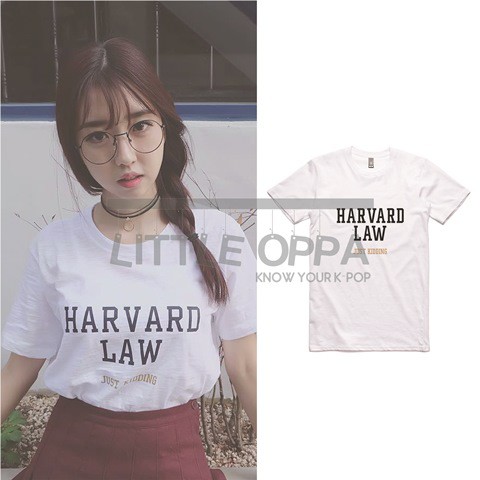 MURAH!!! KAOS T-SHIRT IDOL FASHION SUNNY DAHYE HARVARD LAW JUST KIDDING BAHAN KAOS COMBED 30S