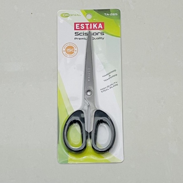 Gunting Kertas Large Besar 6.5 Inch 16 Cm Hitam Estika Scissors Stainless TA265