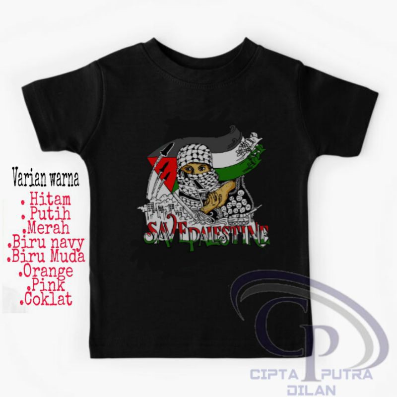 Kaos Baju Anak/Save Palestine/Falestina/Palestina/Kaos Anak Cewek Cowok/Kaos Anak laki laki