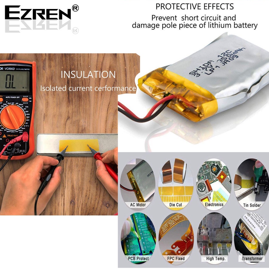 Ezren 1.2CM Isolatif Antipanas Kopten Perekat Elektronik BGA Tape