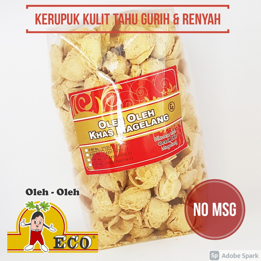 

Kerupuk Keripik Kulit Tahu camilan gurih NO MSG oleh-oleh Magelang