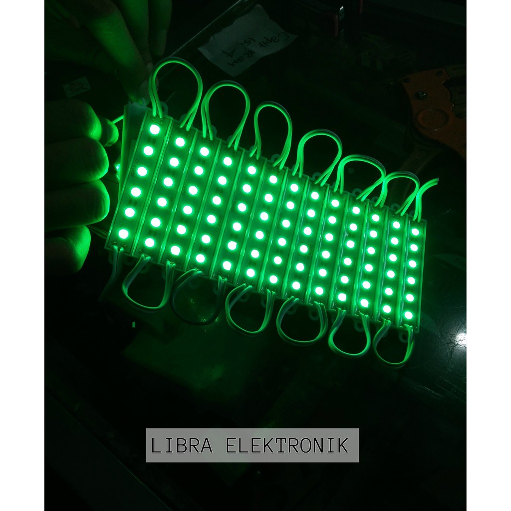 Lampu Led Strip Isi 6 Led Hijau 12V