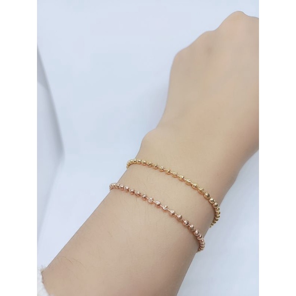 gelang tangan fashion import perhiasan perak925 asli lapis emas model bijilada ukir/polos+1bel s925.