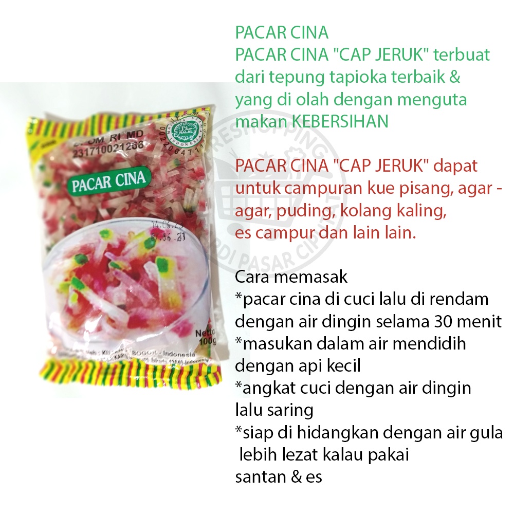 Pacar Cina cap jeruk 100gr