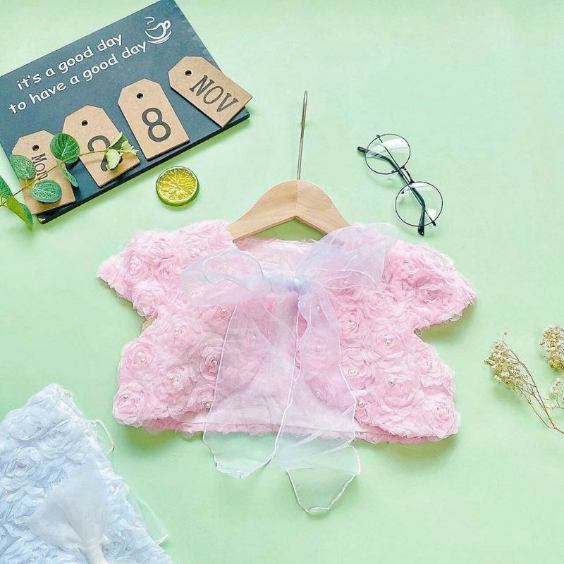 Cardigan anak perempuan Bolero import outwear