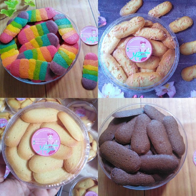 Lidah kucing rainbow original keju coklat kuker kue kering murah lebaran halal hampers cookies