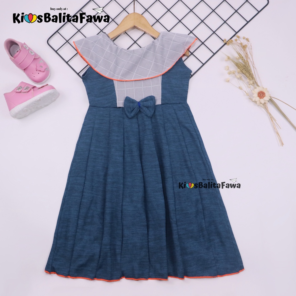 Dress Najwa uk 6-7 Tahun / Dres Cantika Yukensi Baju Anak Perempuan Gaun Pesta Import Balita Cewek