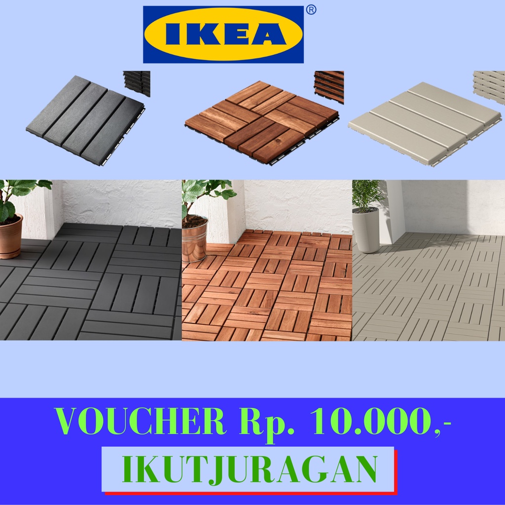( FREE ONGKIR ) RUNNEN Dek lantai, luar ruang uk 0.81 m² isi 9 pcs aneka warna