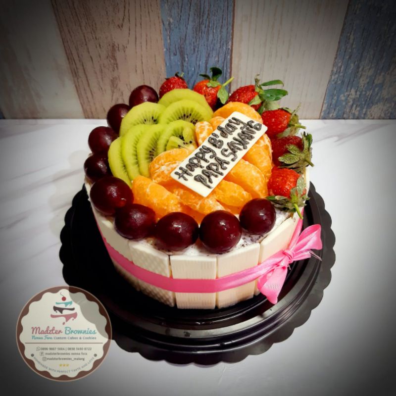 kue ulang tahun / tart brownies buah / fruite cake