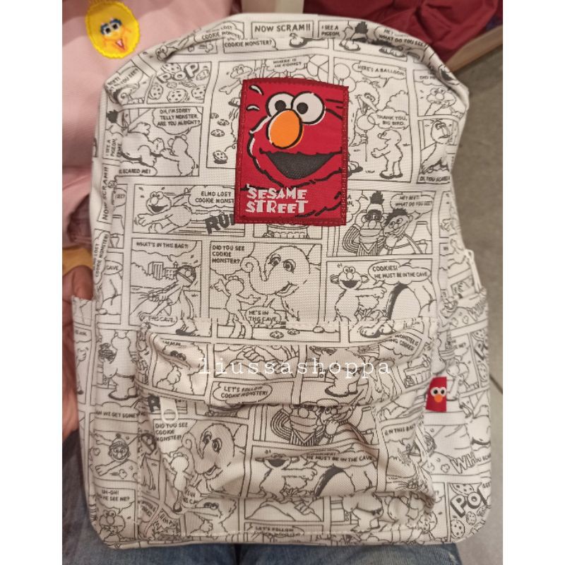 Tas Ransel Miniso - Sesame Street Cartoon Backpack