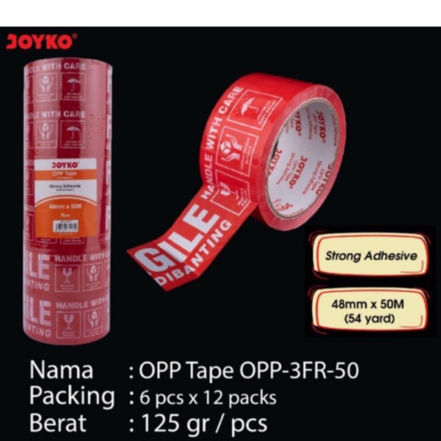 

Lakban Bening / Opp Tape JOYKO 48 MM X 50 Meter Opp-4FR-50 Opp-3FR-50
