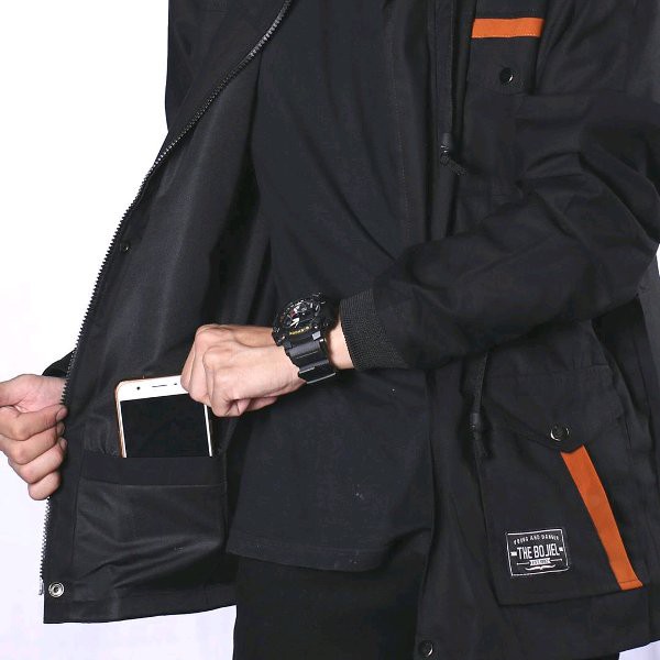 JAKET PARKA KANVAS VARIASI HITAM