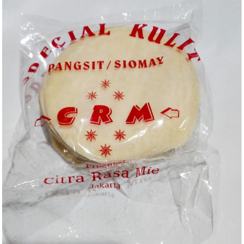Kulitdimsum CRM /gyoza/pangsit bulat  ORIGINAL CRM halal tipis 7 CM siomay pangsit gyoza kuitiou MEREK CRM!!!halal lezat