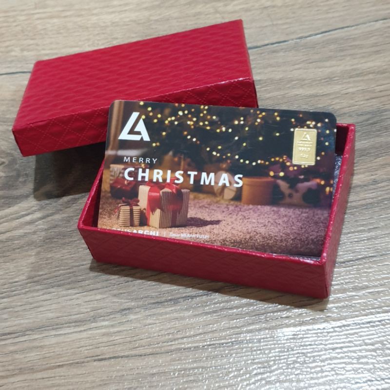 kado natal christmas lotus archi gift series emas murni mini gold logam mulia 0,5 gram