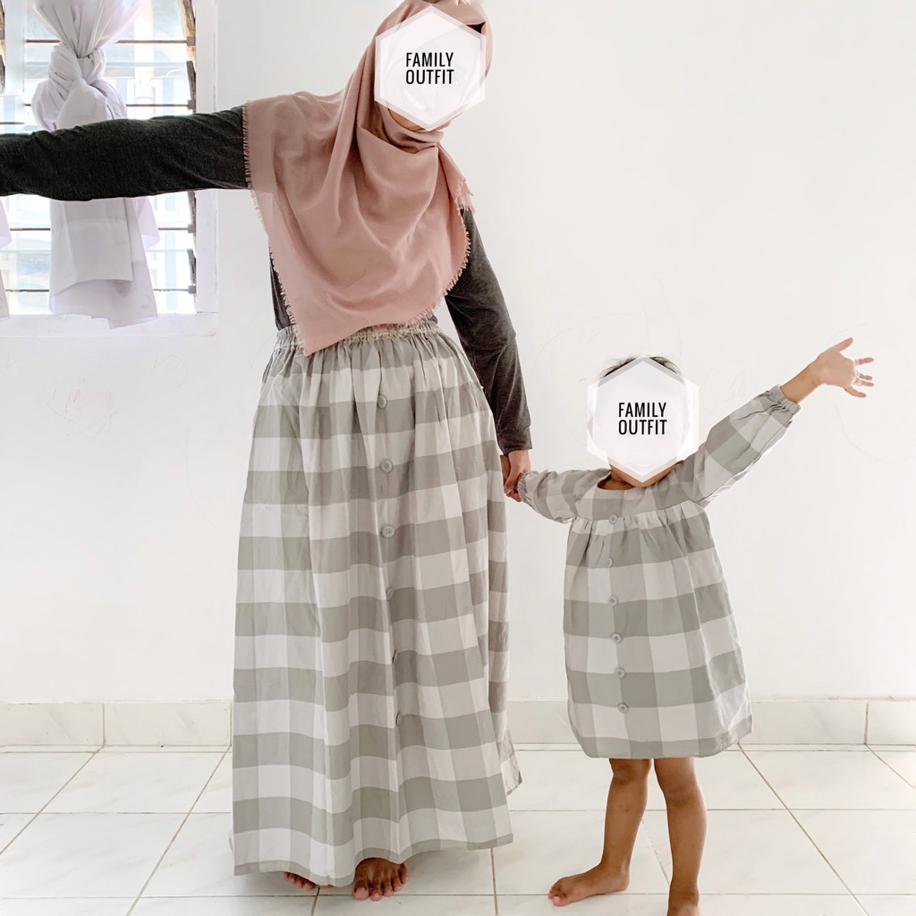 Lika Set Couple, baju couple cewek, couple ibu dan anak perempuan, rok panjang korea