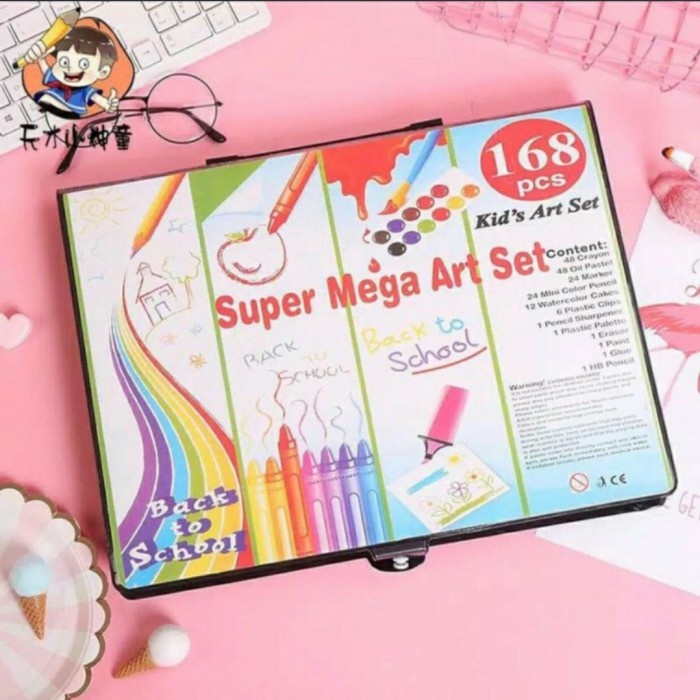 

Spesial Pensil Warna Crayon Set 168 Pcs Koper Besar Hadiah Ultah Goddie Bag Sale!!!