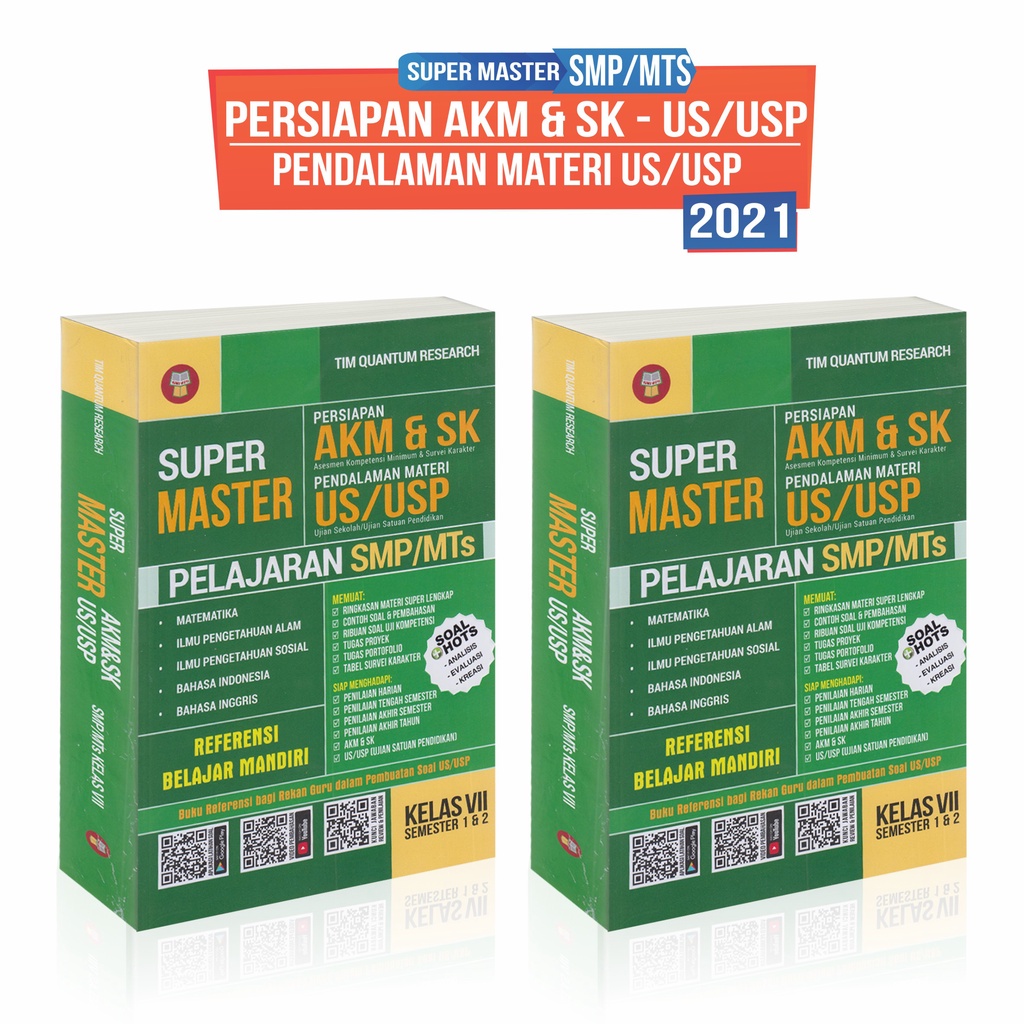 Buku Akm : Super Master Pelajaran - Super Master Pendidikan -Akm & Sk Us & Usp Smp Kelas VII VIII IX-5
