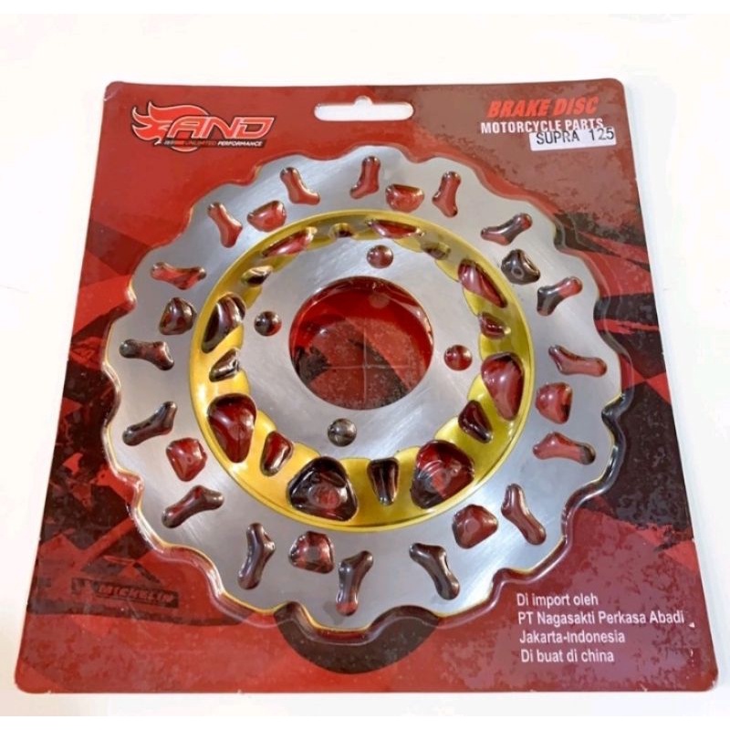 PIRINGAN DISC CAKRAM REM DEPAN.MODEL DAYTONA UK STDR 220MM SUPRA X 110CC/SUPRA 100CC/SUPRA FIT OLD/GRAND/LEGENDA PNP LOBANG BAUT 5/KARISMA/SUPRA 125 HELM IN/SUPRA 125 DOUBLE DISC/SUPRA 125 CARBU/SUPRA FIT NEW/CS1/REVO LAMA LOBANG BAUT 4 PNP