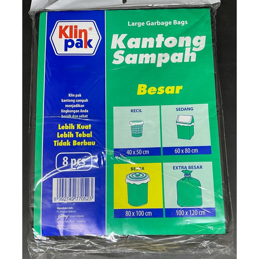 KLINPAK PLASTIK KANTONG SAMPAH//ALLSIZE//KECIL-SEDANG-BESAR