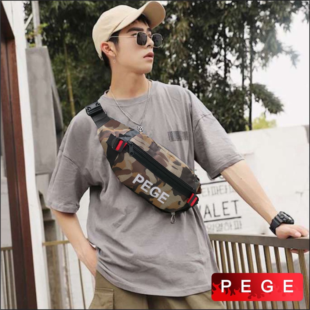 Tas Pinggang Tas Selempang Motif Army Loreng Terbaru Waisbagt Pria Keren - PEGE 8902