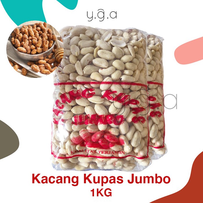 

Kacang Tanah Kupas Ukuran JUMBO 1KG Kualitas Super