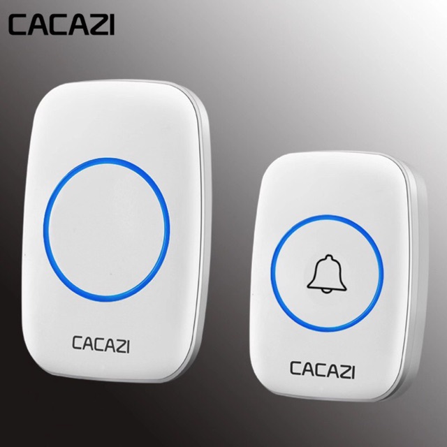 CACAZI Bel Pintu Wireless Remote Doorbell LED 38 Tunes Door Bell / CACAZI 2 Receiver Doorbell