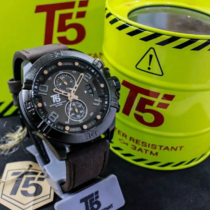 Jam Tangan Pria T5 H3637 T5 H 3637 original chronograph bergaransi free tin box