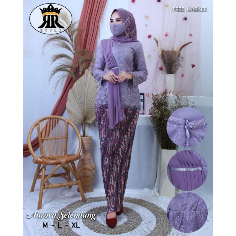 REALPICT SET KEBAYA AMALIA SELENDANG ~ SET KEBAYA AURORA SELENDANG ~ SET KEBAYA WISUDA ~KEBAYA