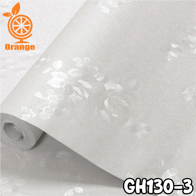 Wallpaper Dinding 10 meter murah stiker dinding Motif Bunga dan Polos wallpaper 3d Premium Quality Size 45cm X 10M WHFURNITURE-GH130-3