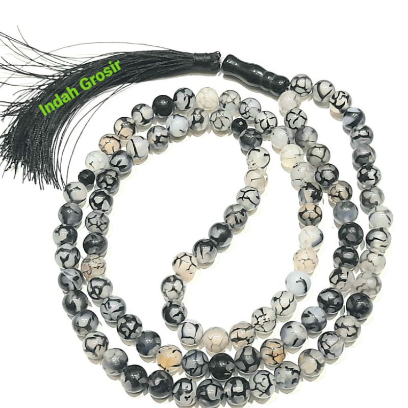 TASBIH BATU AKI SISIK NAGA 8MM 99BUTIR ORIGINAL