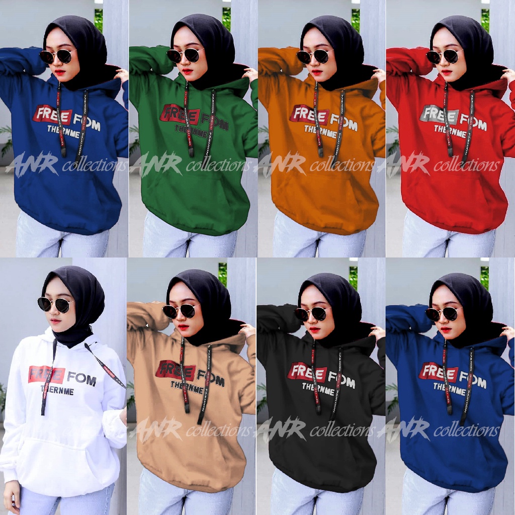 Sweater Hoodie FreeFOM Wanita | Sweater Korean Modis Cewek Fleece