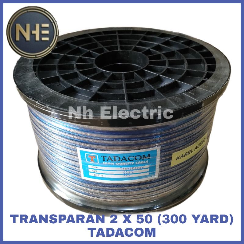 Kabel Listrik Transparan 2x50 300 Yard Kent's/Tadacom - Kabel Trans Audio Serabut 2x50 300Y Tadacom/Kent's