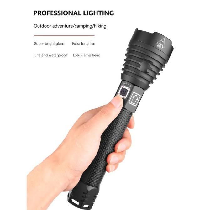 @@@@] AGA88 Senter LED XHP90 QUEEN SANCA 50000LM BIG SIZE Super Terang 18650
