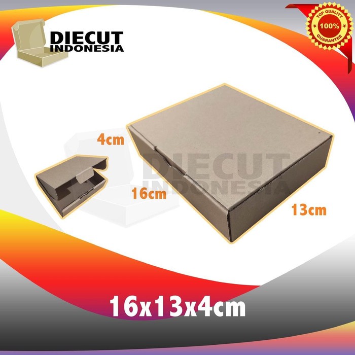 

kardus box kotak karton diecut uk 16x13x4 cm