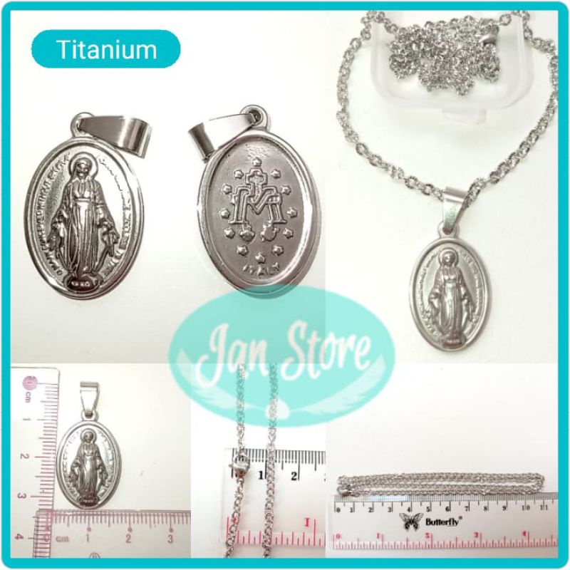 Liontin Medali Titanium Bunda Maria