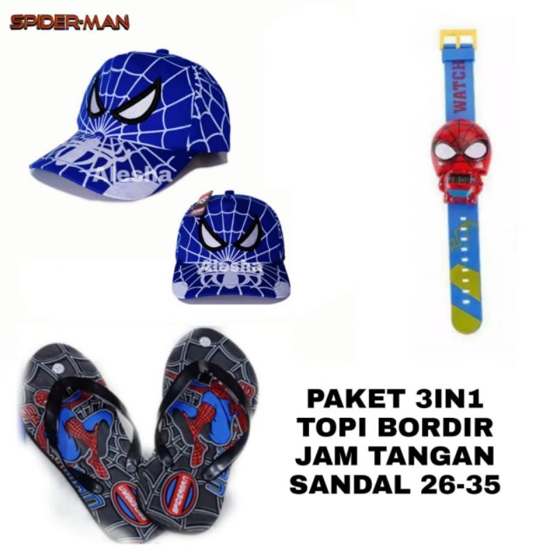 topi anak karakter 3in1 topi jam sendal