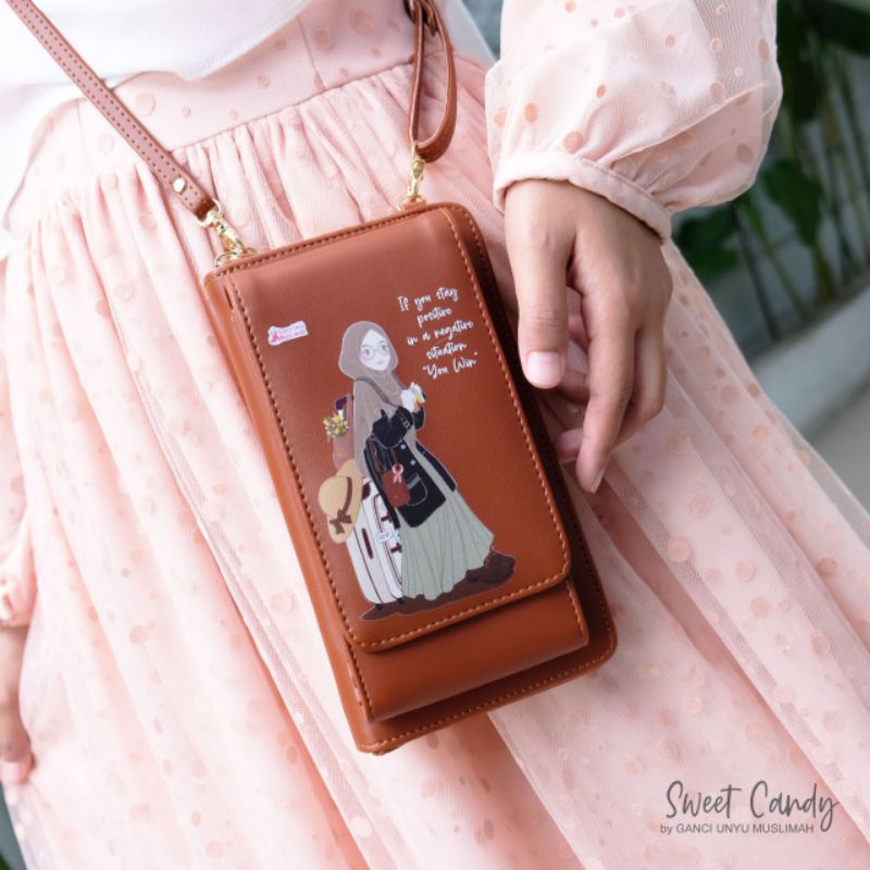 PROMO BELI 1 DOMPET HPSWEET CANDY WALLET FREE JAM TANGAN UNYU BY GANCY UNYU MUSLIMAH DOMET HP DAN TA