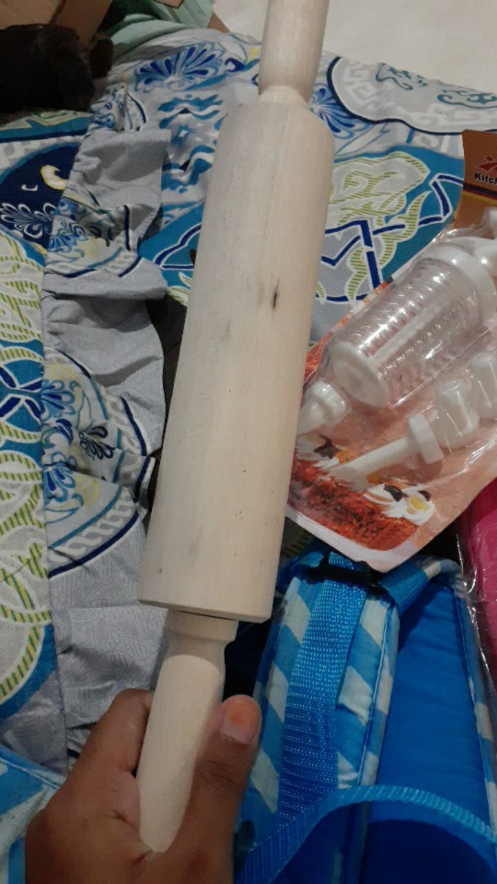 Penggilas Adonan Dari Kayu Rolling Pin Kayu Panjang 40 Cm