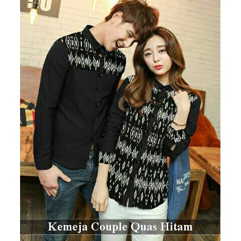 Kemeja Couple Terbaru | Fashion Couple Keren | Quas Hitam