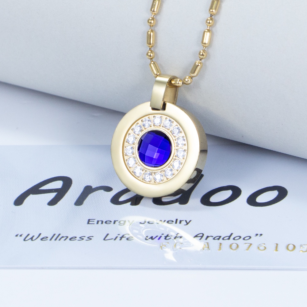 ARADOO Batu Vulkanik Anti-virus Peningkatan Resistensi Kalung Liontin Kalung Pemurnian Ion Negatif A